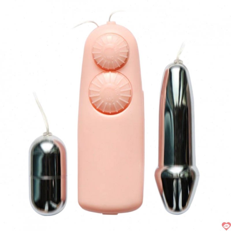 Trứng Rung Tình Yêu Inox 2 Đầu Cao Cấp - Baile Double Bullets Hot