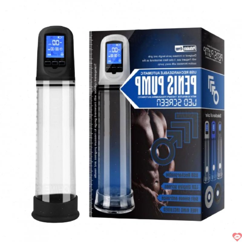 Máy tập tăng kích thước dương vật tự động sạc điện bơm hút LED 