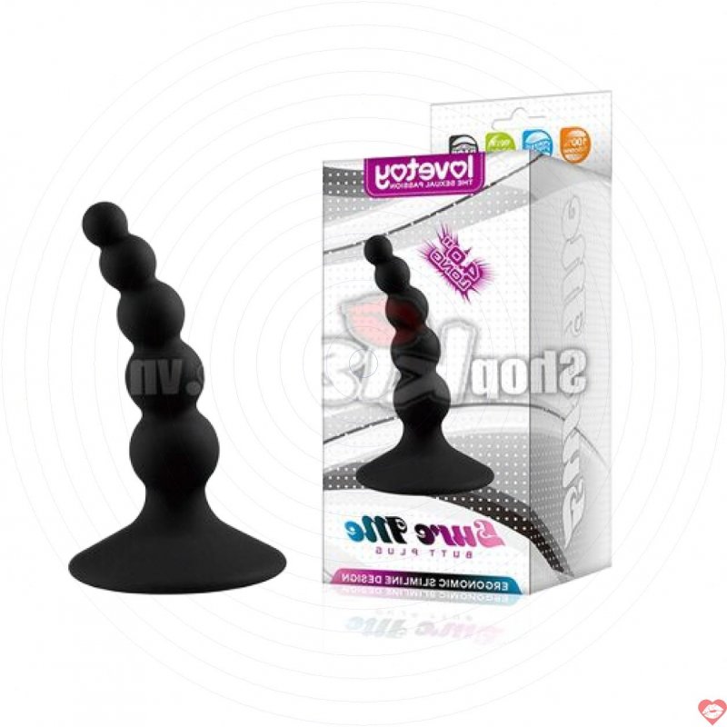 Cây xoắn bi Lovetoy kích thích hậu môn silicon mềm mại 