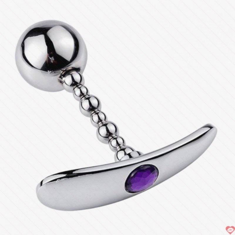 Dụng cụ kim loại Anal Plug bóng tròn chuỗi hạt cao cấp kích thích 