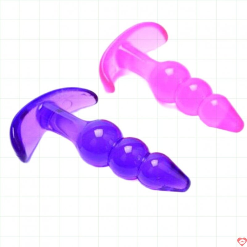 Máy massage hậu môn silicon mềm an toàn kích thích gay màu tím hồng 