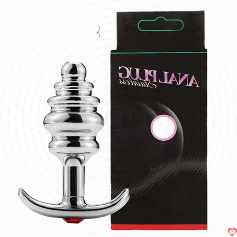 Phích cắm hậu môn xoắn ốc đính đá cao cấp, inox bền đẹp kích thích 