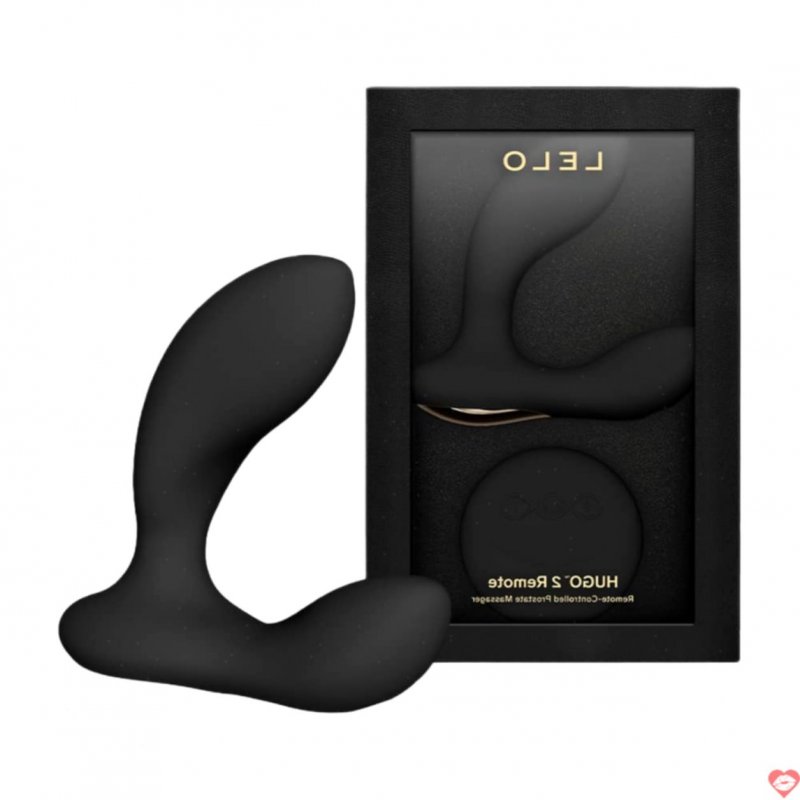 Máy massage tuyến tiền liệt Lelo Hugo 2 Remote Black cao cấp kích thích cực khoái 