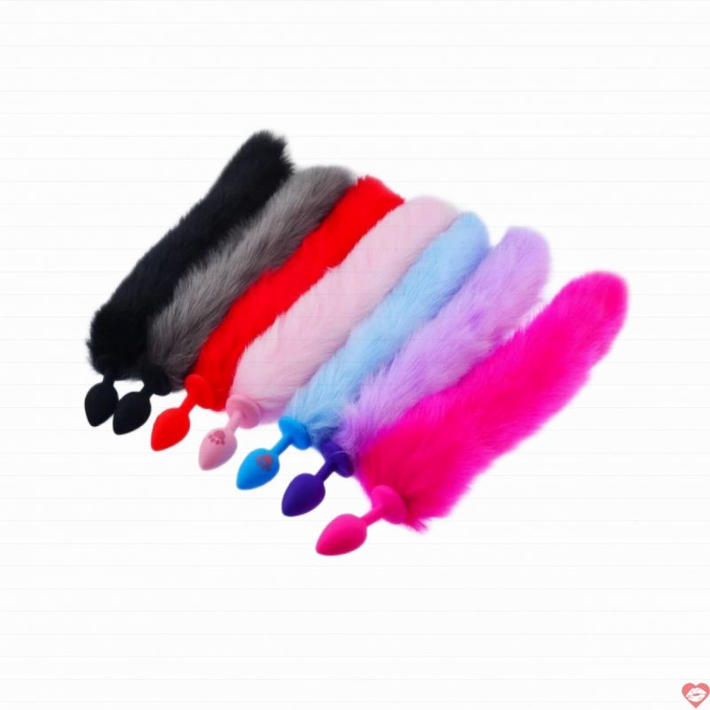 Sextoy đuôi cáo silicone nhiều màu sắc