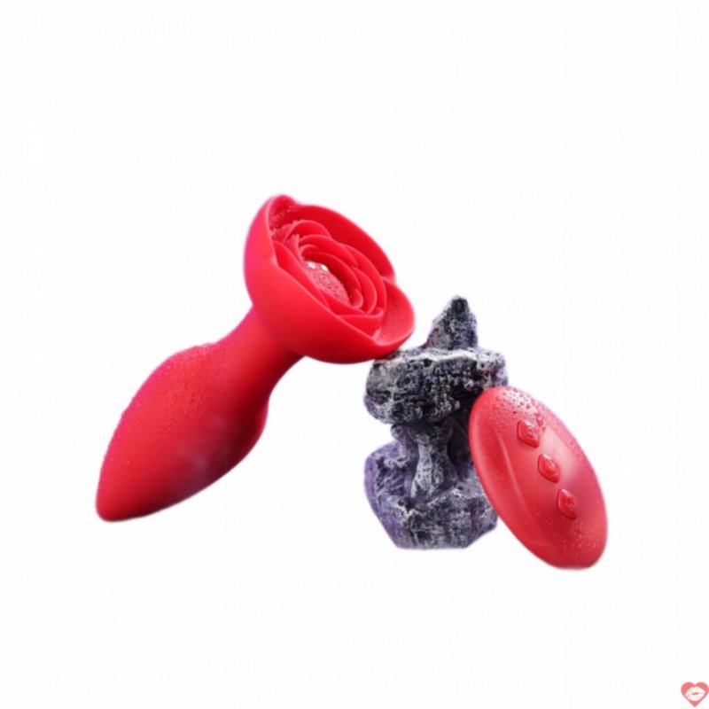 Đồ chơi hậu môn Rose Plug 10 chế độ rung điều khiển từ xa
