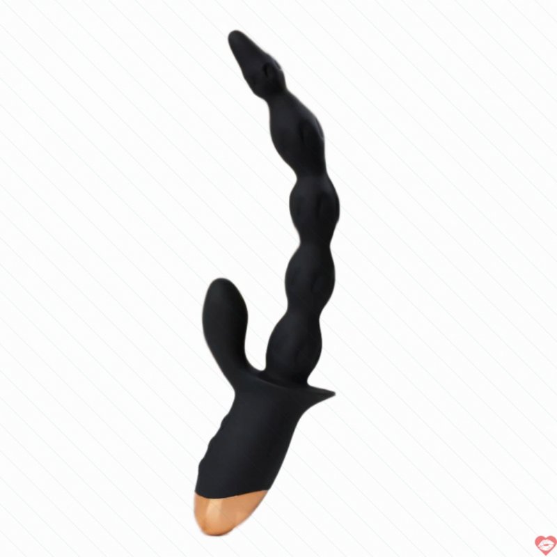 Black Pull Beads rung 10 chế độ nhánh kích thích hậu môn mạnh mẽ 
