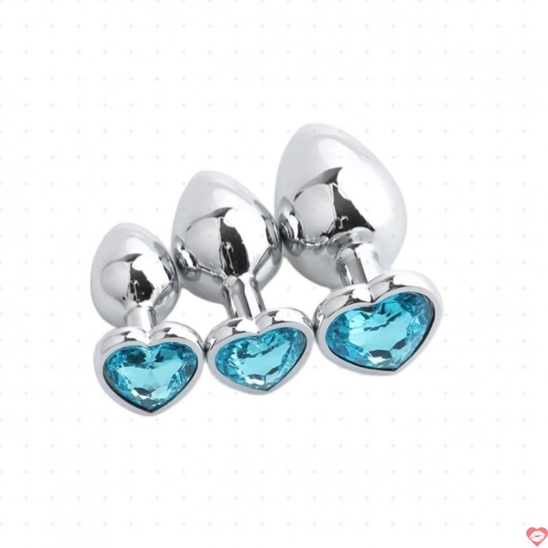 Phích cắm hậu môn nhiều màu sắc hình trái tim