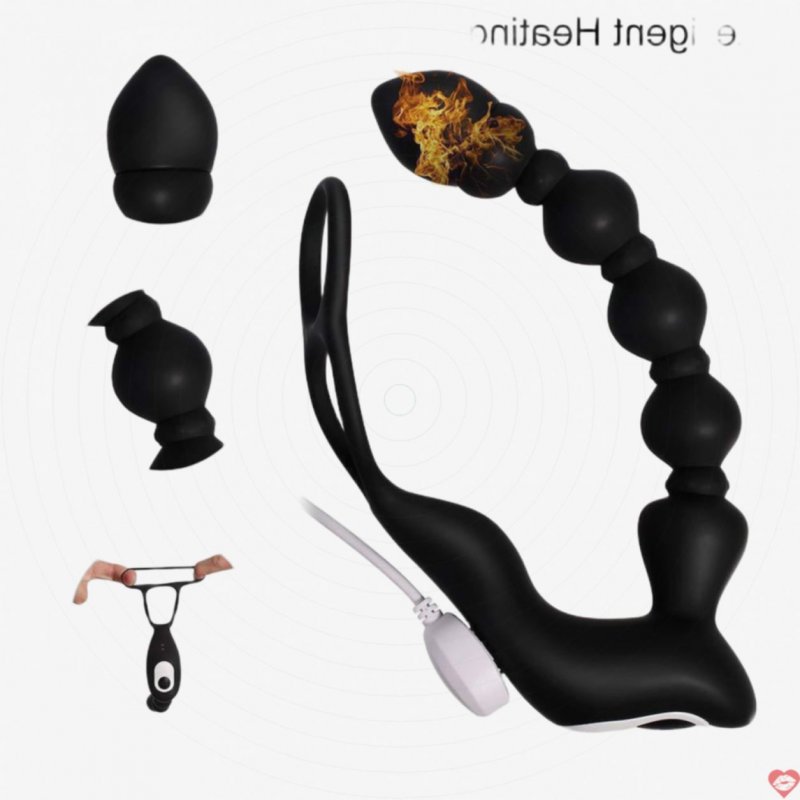 Cây rung đen body-safe quai đeo điều khiển từ xa