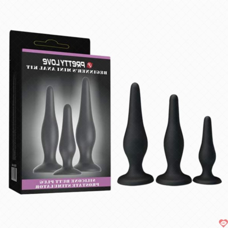 Bộ 3 Phích Cắm Hậu Môn Silicon Pretty Love Mini Anal Kit Tăng Kích Thích