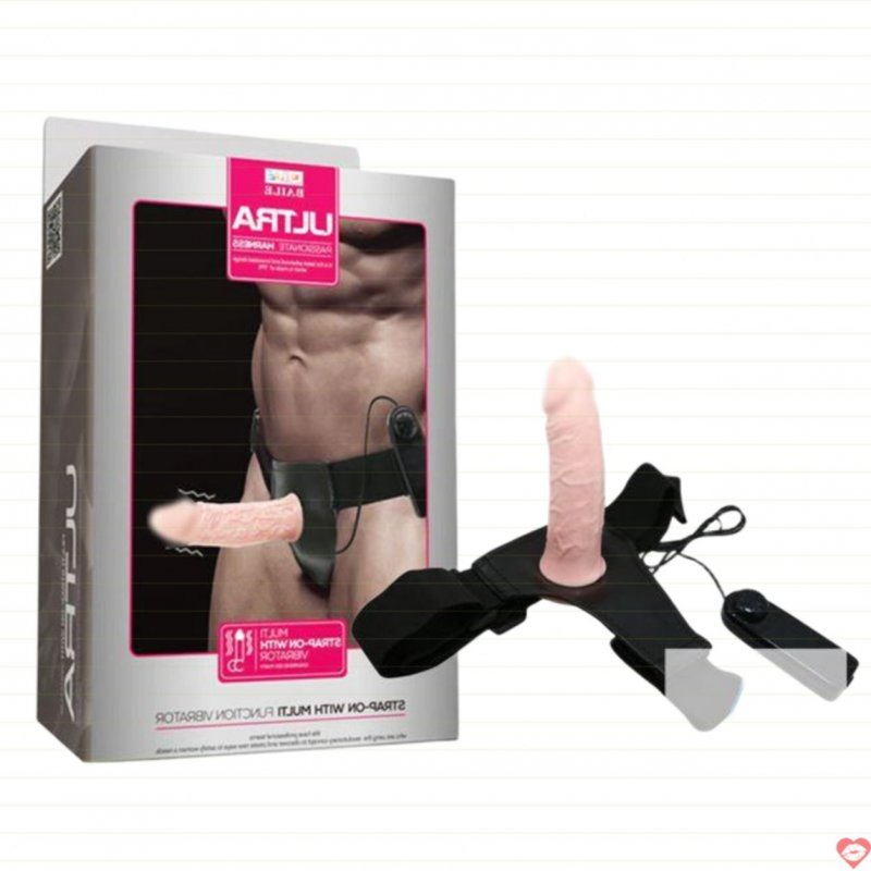 Dương vật giả quai đeo rỗng ruột có rung Baile Ultra Harness