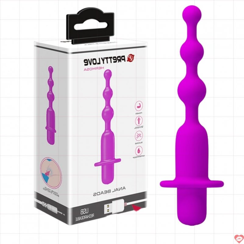 Que rung hậu môn Prettylove Hermosa pin sạc 12 chế độ kích thích 