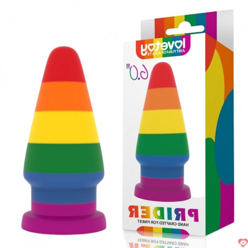Phích Cắm Hậu Môn Silicon 7 Màu Siêu Mềm Mịn - Lovetoy Prider 6in