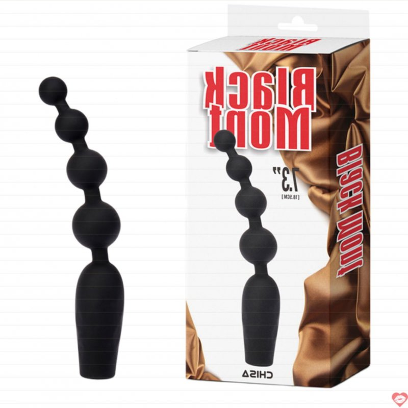 Que Rung Hình Chuỗi Hạt - Kích Thích Hậu Môn - Pin Sạc - Black Mont