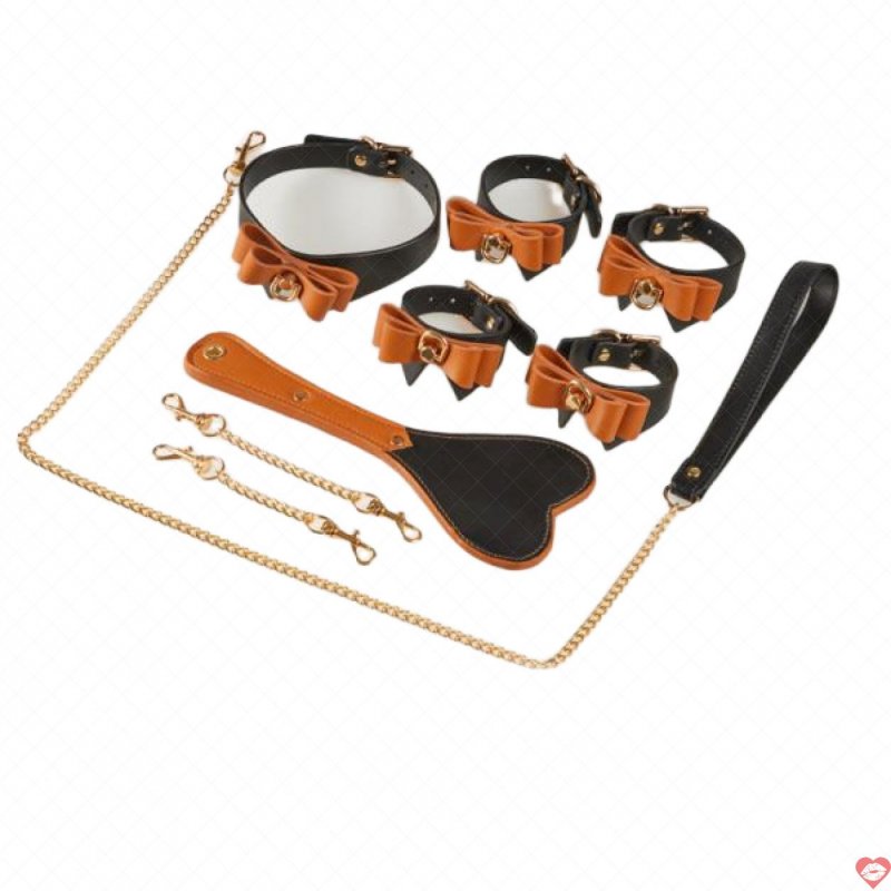 bộ đồ chơi bạo dâm nô lệ da thật Runyu cao cấp sang trọng 