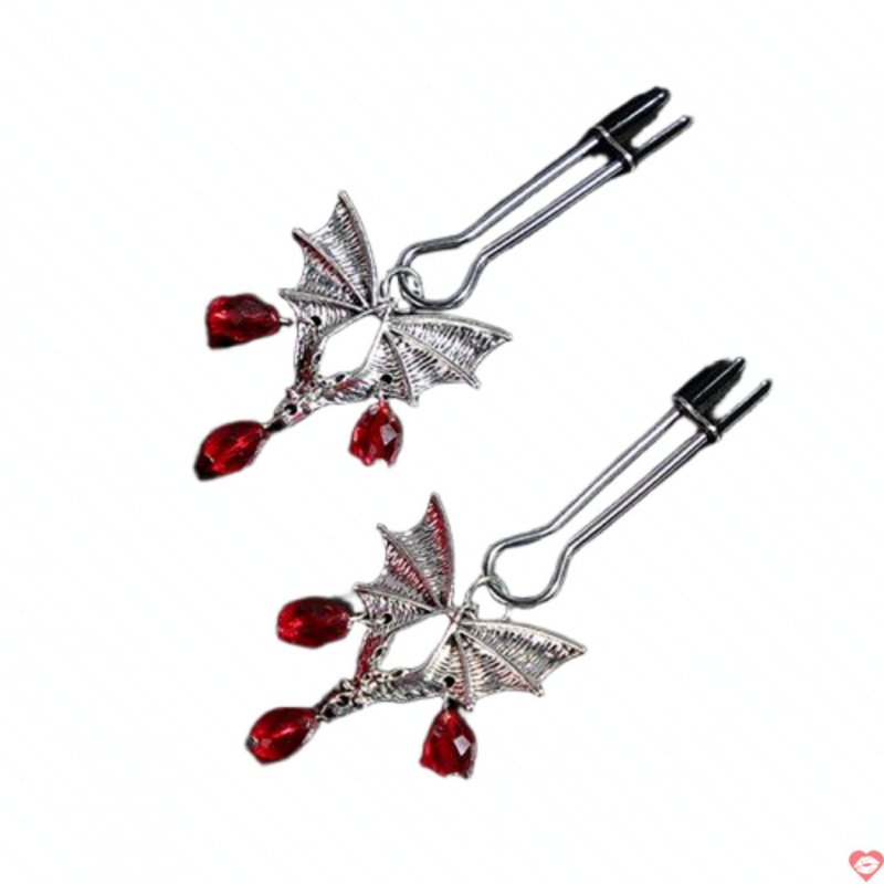 Bộ kẹp vú BDSM cánh dơi sắc sảo kích thích nhũ hoa tăng khoái cảm 