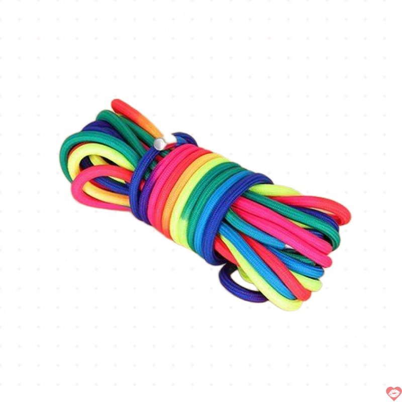 Dây Trói BDSM Cầu Vồng Cotton Polyester Mềm Mại An Toàn 
