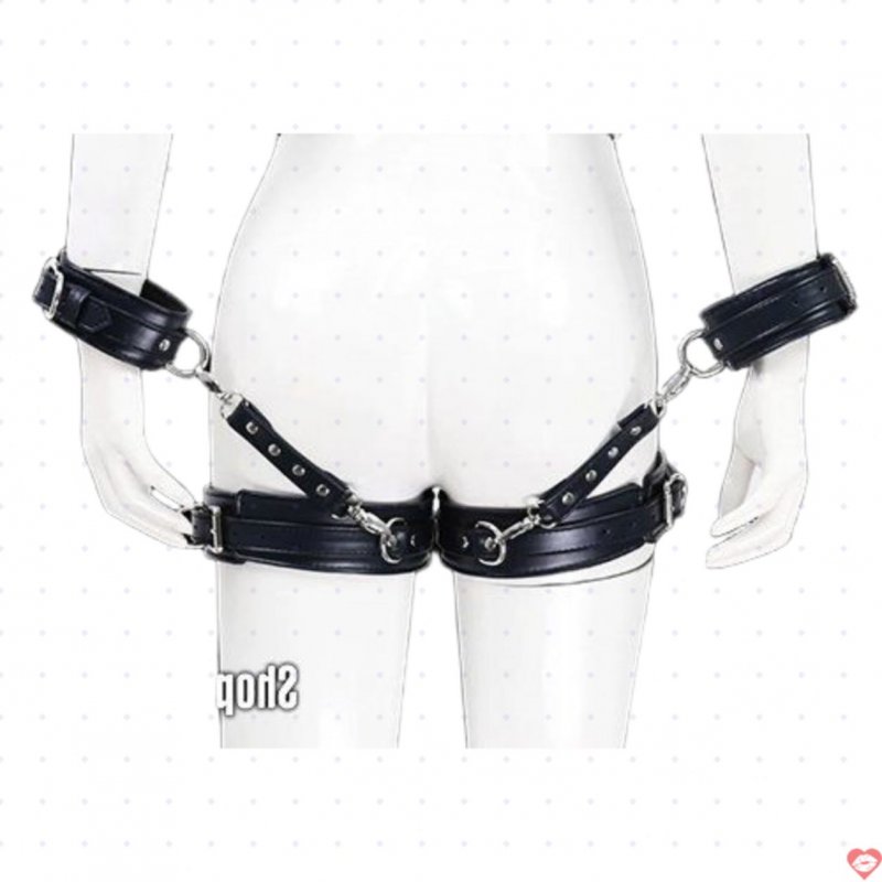 Khóa tay đùi bạo dâm da cao cấp BDSM kích thích mạnh mẽ 