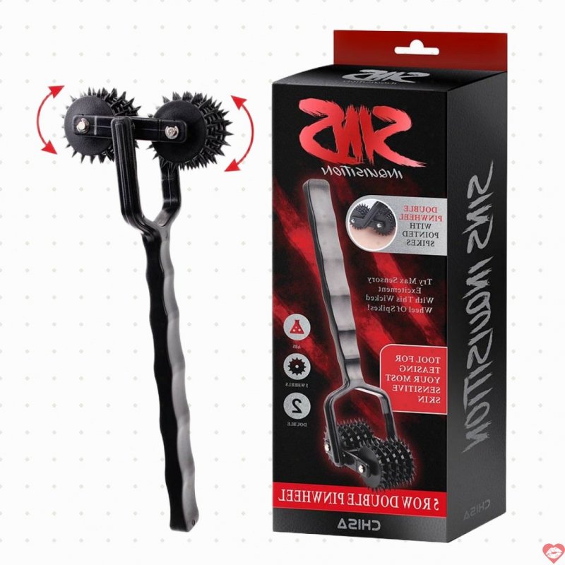 Chisa Sins Cọ lăn gai BDSM 5 Row Double Pinwheel kích thích cảm xúc 