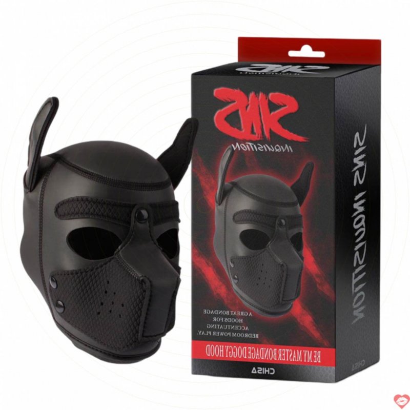Mask BDSM Chisa Sins Be My Master Mặt nạ Boundage Dog Hood Pu Cao Cấp 