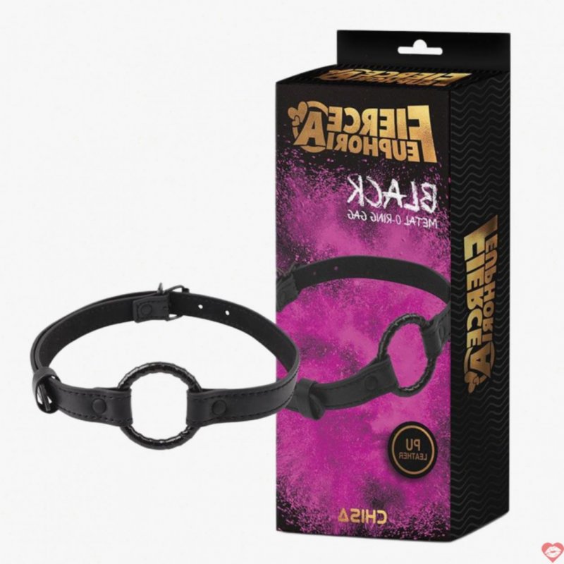 Khóa miệng BDSM Chisa Fierce Euphoria O-ring Black Metal 