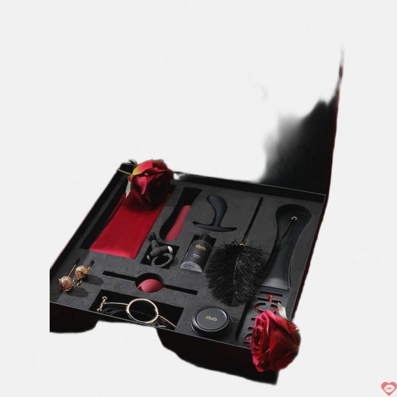Hộp BDSM BITCH thụt hậu môn máy rung kẹp ti 11 món đen