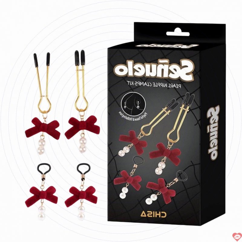 Bộ Kẹp Đầu Ti Có Kèm Ngọc Trai Cao Cấp - Senuelo Pearl Nipple Clamps Kit