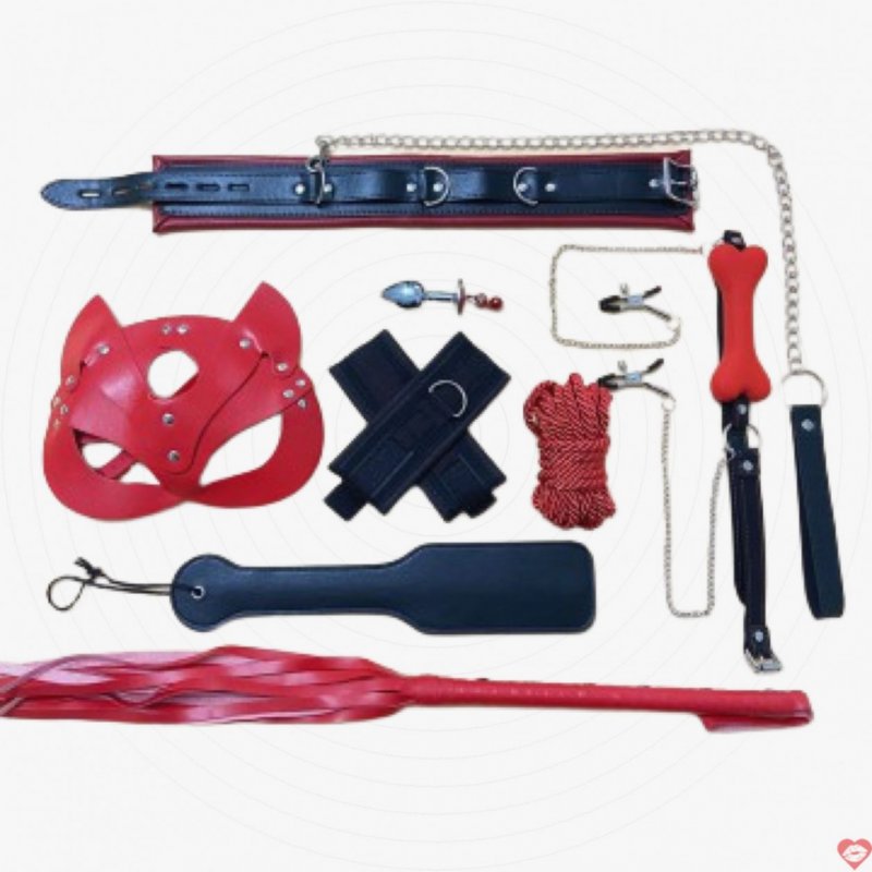 Bộ bạo dâm 9 món mặt nạ 3 màu