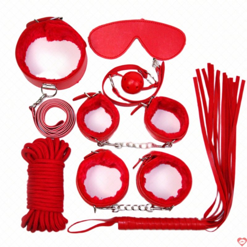 Đồ Chơi Bạo Dâm – Bộ Dụng Cụ 7 Món Lót Lông Wanle – BDSM 04