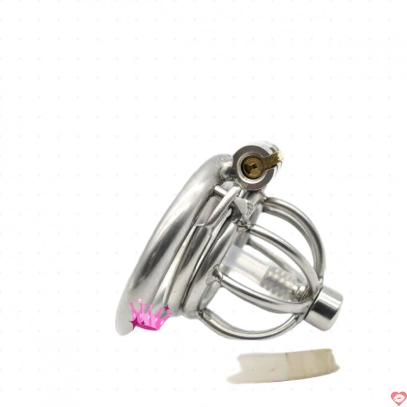 Khóa Dương Vật Inox Thông Tiểu Kèm Vòng Gai