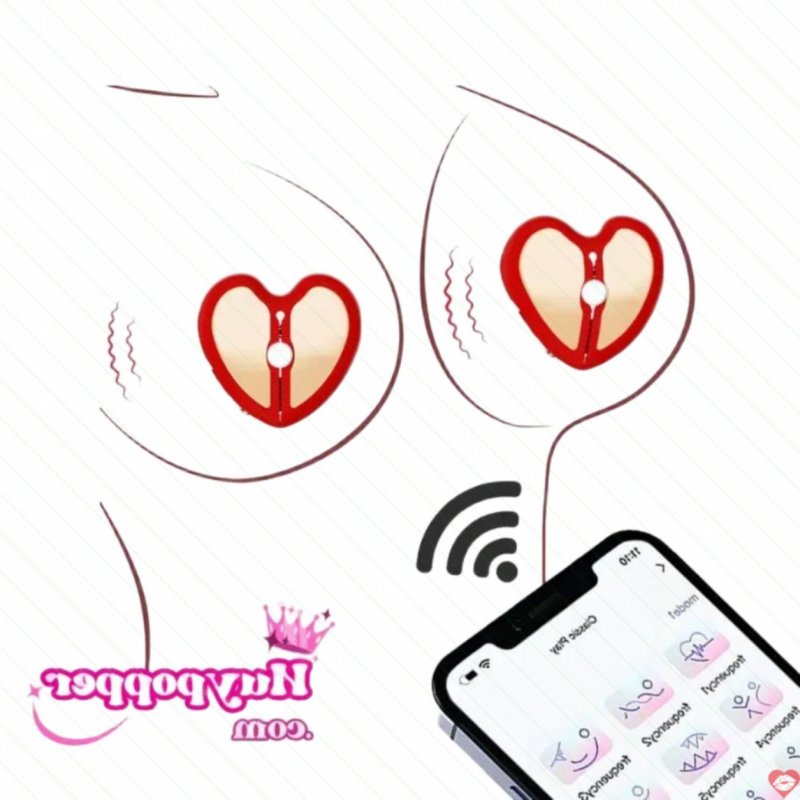 Kẹp vú rung điều khiển từ xa bằng app Heart